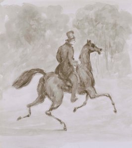 Man on Trotting Horse by Constantin Guys